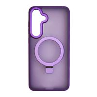 Case Coolbox GMobile para Samsung S25 Plus Metal Matte con MagSafe, soporte integrado, antigolpes, morado